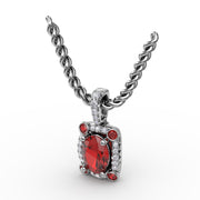 Feel The Elegance Ruby and Diamond Pendant