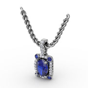 Feel The Elegance Sapphire and Diamond Pendant