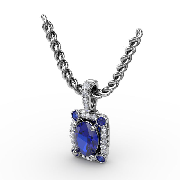 Feel The Elegance Sapphire and Diamond Pendant