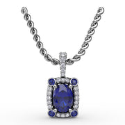 Feel The Elegance Sapphire and Diamond Pendant