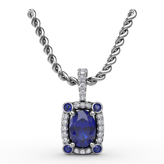 Feel The Elegance Sapphire and Diamond Pendant