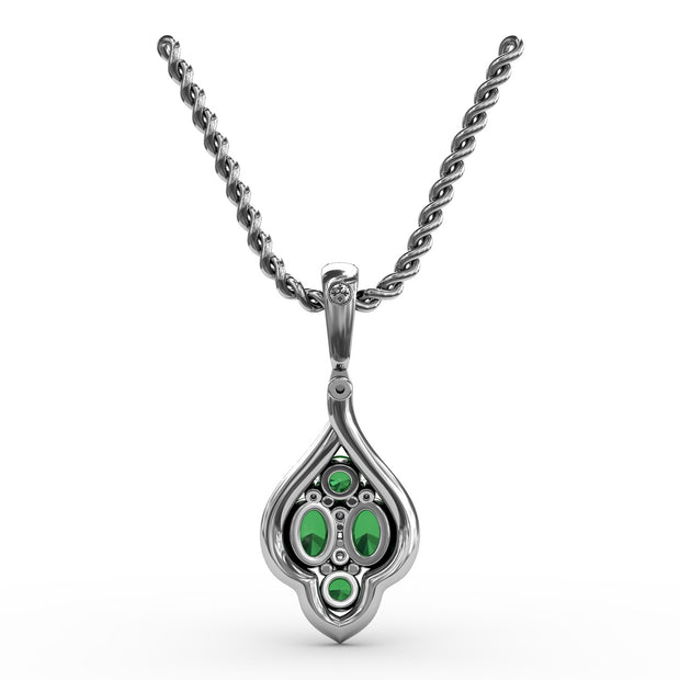 Precious Emerald and Diamond Pendant