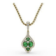 Precious Emerald and Diamond Pendant