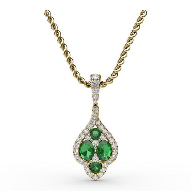 Precious Emerald and Diamond Pendant