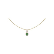 Love Knot Emerald and Diamond Pendant