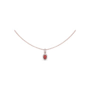 Love Knot Ruby and Diamond Pendant