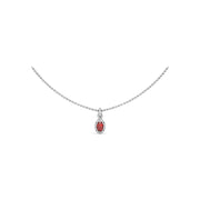Love Knot Ruby and Diamond Pendant