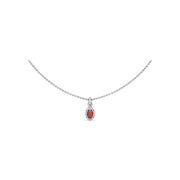 Love Knot Ruby and Diamond Pendant