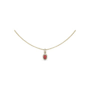 Love Knot Ruby and Diamond Pendant