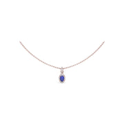 Love Knot Sapphire and Diamond Pendant