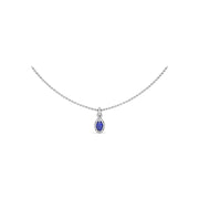 Love Knot Sapphire and Diamond Pendant