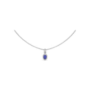 Love Knot Sapphire and Diamond Pendant