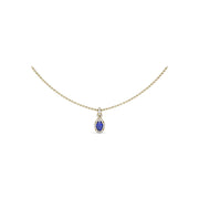 Love Knot Sapphire and Diamond Pendant