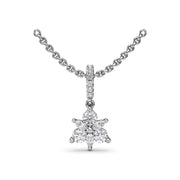 Trio Stud with Marquise Diamond Pendant