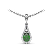 Emerald and Diamond Wrap Pendant