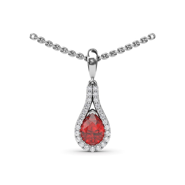 Ruby and Diamond Wrap Pendant