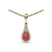 Ruby and Diamond Wrap Pendant