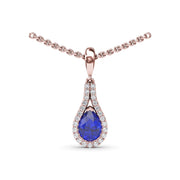 Sapphire and Diamond Wrap Pendant