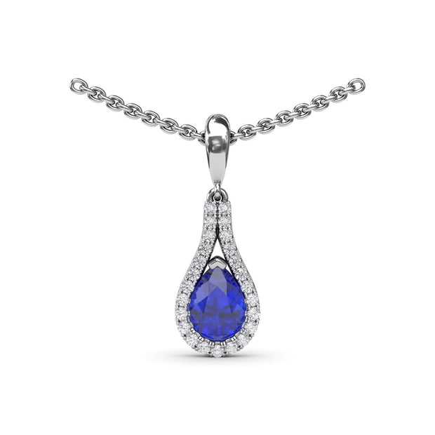 Sapphire and Diamond Wrap Pendant