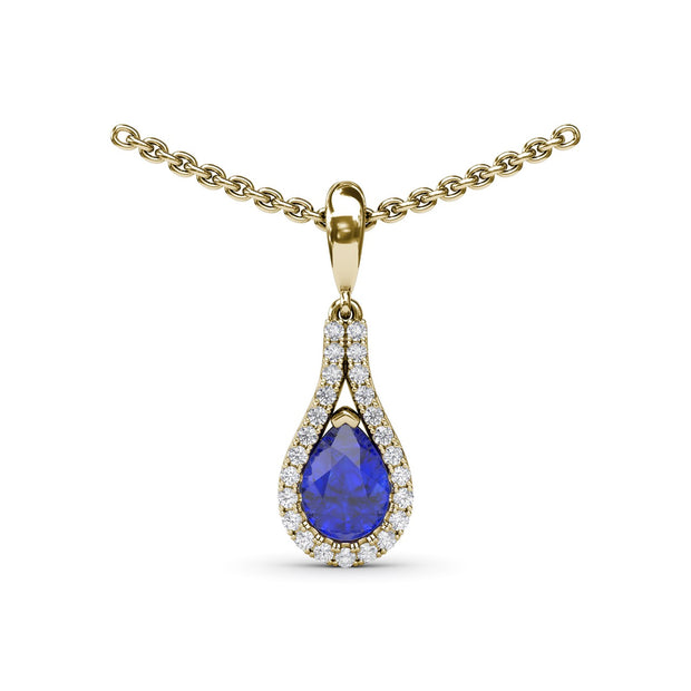 Sapphire and Diamond Wrap Pendant