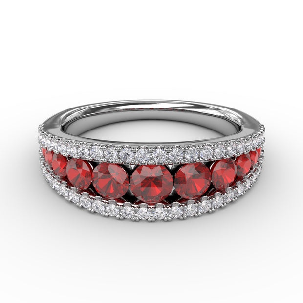 Walk This Way Ruby and Diamond Ring