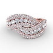 Intertwining Love Diamond Ring