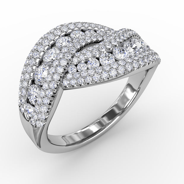 Intertwining Love Diamond Ring