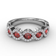 Hold Me Close Ruby and Diamond Twist Ring