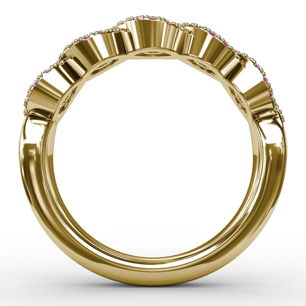 Hold Me Close Ruby and Diamond Twist Ring