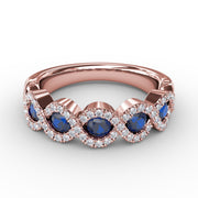 Hold Me Close Sapphire and Diamond Twist Ring