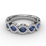 Hold Me Close Sapphire and Diamond Twist Ring