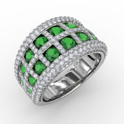 Bold and Beautiful Emerald and Diamond Ring