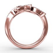 Glam Galore Ruby and Diamond Leaf Ring