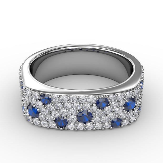 Under the Stars Sapphire-Speckled Diamond Ring