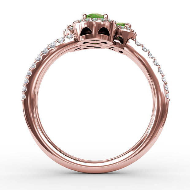 Feel The Elegance Emerald and Diamond Ring