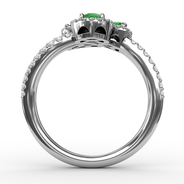 Feel The Elegance Emerald and Diamond Ring