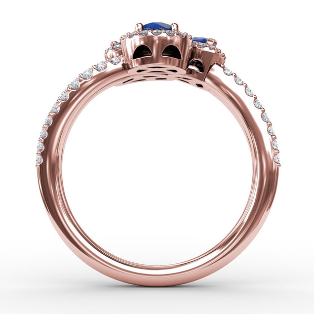 Feel The Elegance Sapphire and Diamond Ring