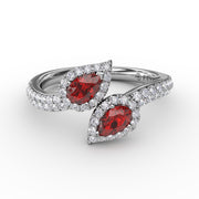 Double The Love Ruby and Diamond Ring