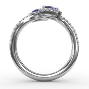 Double The Love Sapphire and Diamond Ring