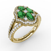 Make A Statement Emerald and Diamond Ring