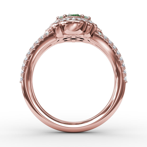 Make A Statement Emerald and Diamond Ring