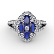 Make A Statement Sapphire and Diamond Ring