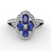 Make A Statement Sapphire and Diamond Ring