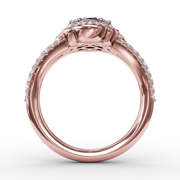 Make A Statement Sapphire and Diamond Ring