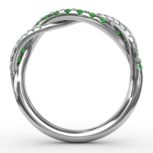 Infinite Love Emerald and Diamond Ring