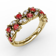 Marquise Ruby and Diamond Ring