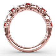 Marquise Ruby and Diamond Ring