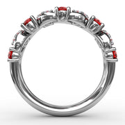 Marquise Ruby and Diamond Ring