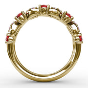 Marquise Ruby and Diamond Ring