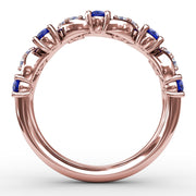 Marquise Sapphire and Diamond Ring